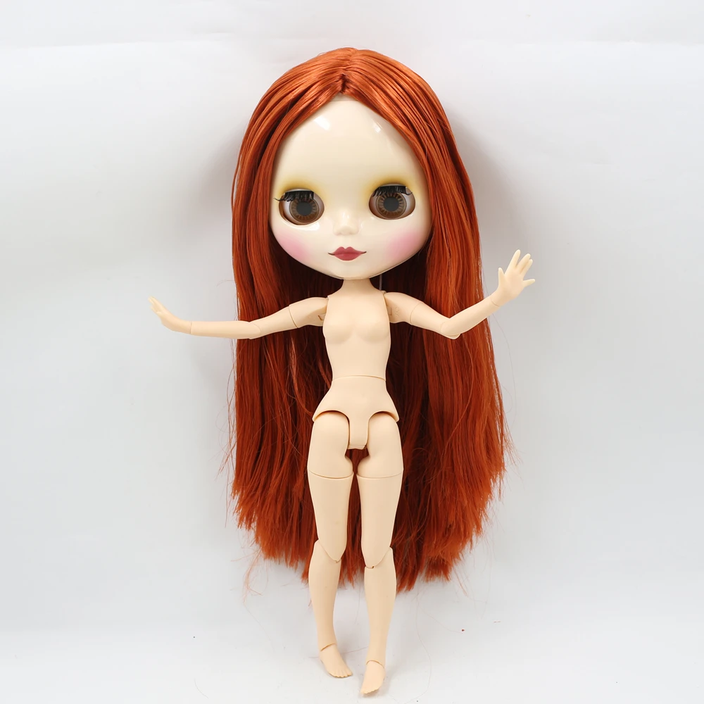 Ледяной DBS Blyth кукольные серии No.230BL0374 коричневый красный прямые волосы из белой