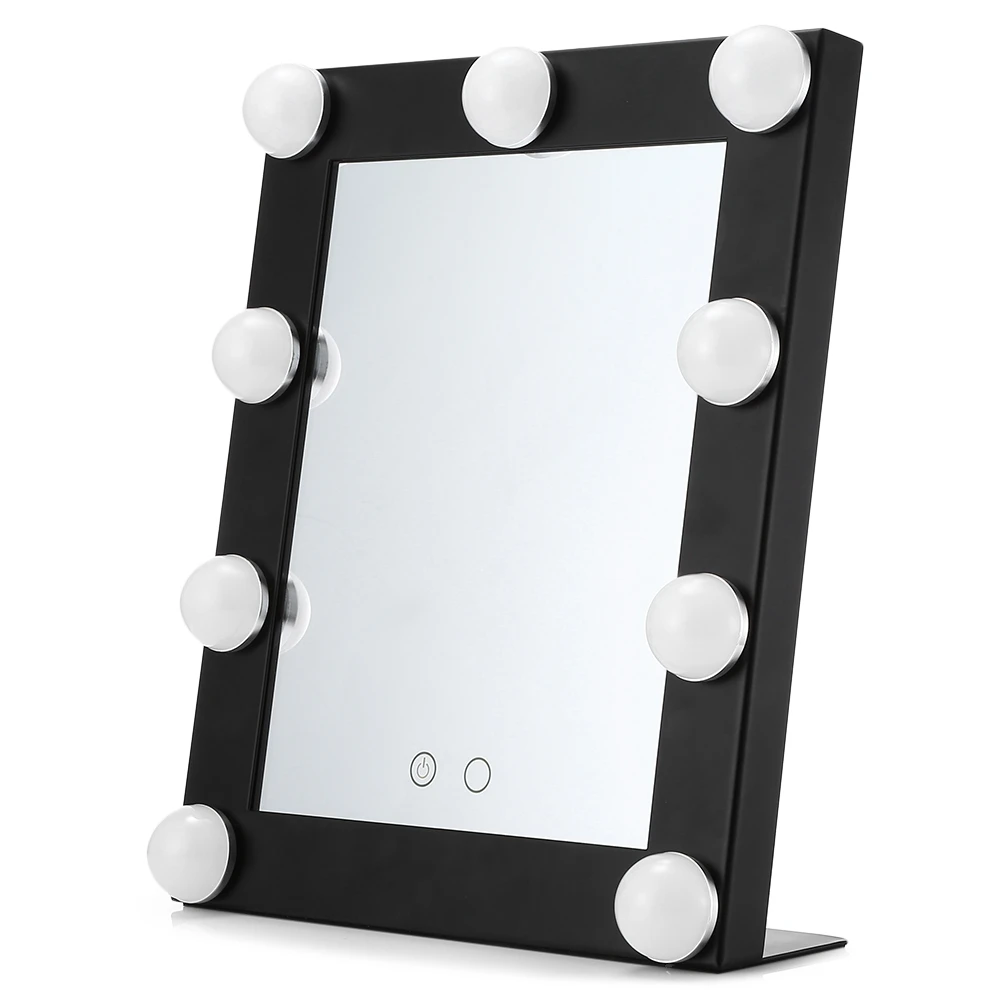 Table Square Single LED Model Portable Makeup Mirror with Bulbs Import Glass | Красота и здоровье