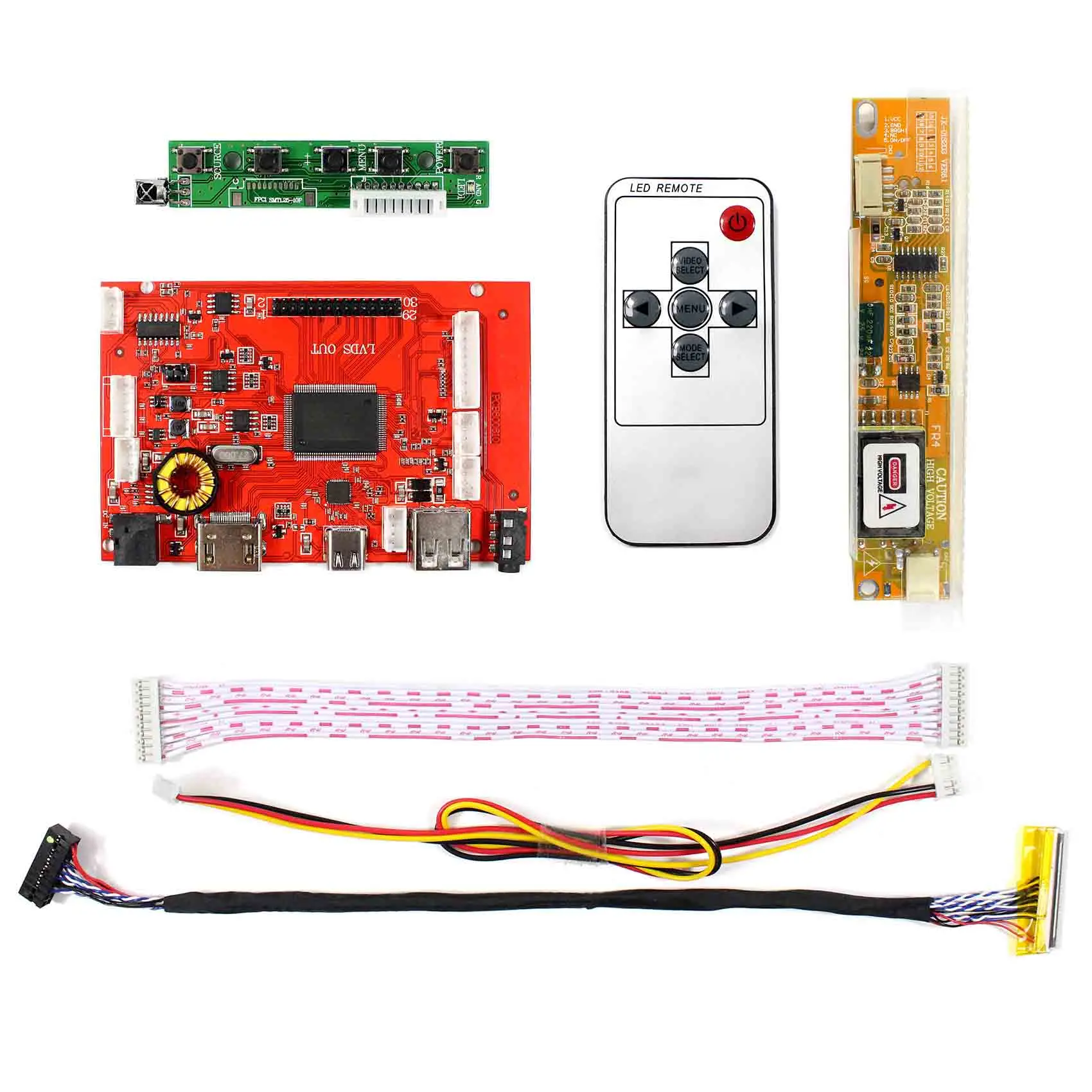 HDMI Тип C ЖК-плата контроллера для 15," LP156WH1 LTN156AT01 N156B3 B156XW01 1366x768 ЖК-экран
