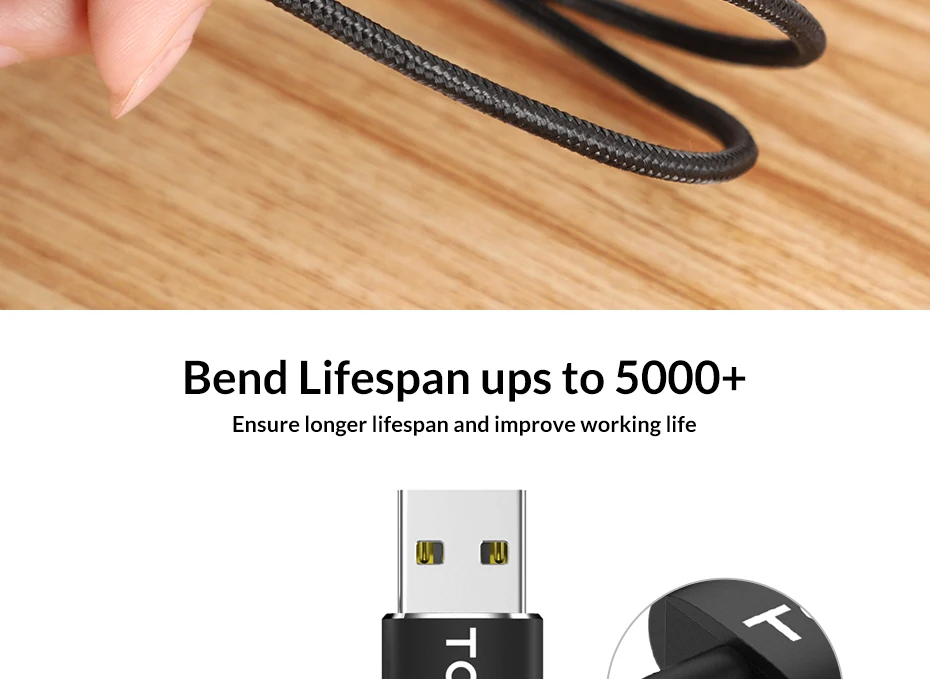 TOPK AM51 Magnetic USB Cable for iPhone Charger Micro Usb Type C for Samsung Galaxy S9 S8 Plus Note USB C Charger Cable