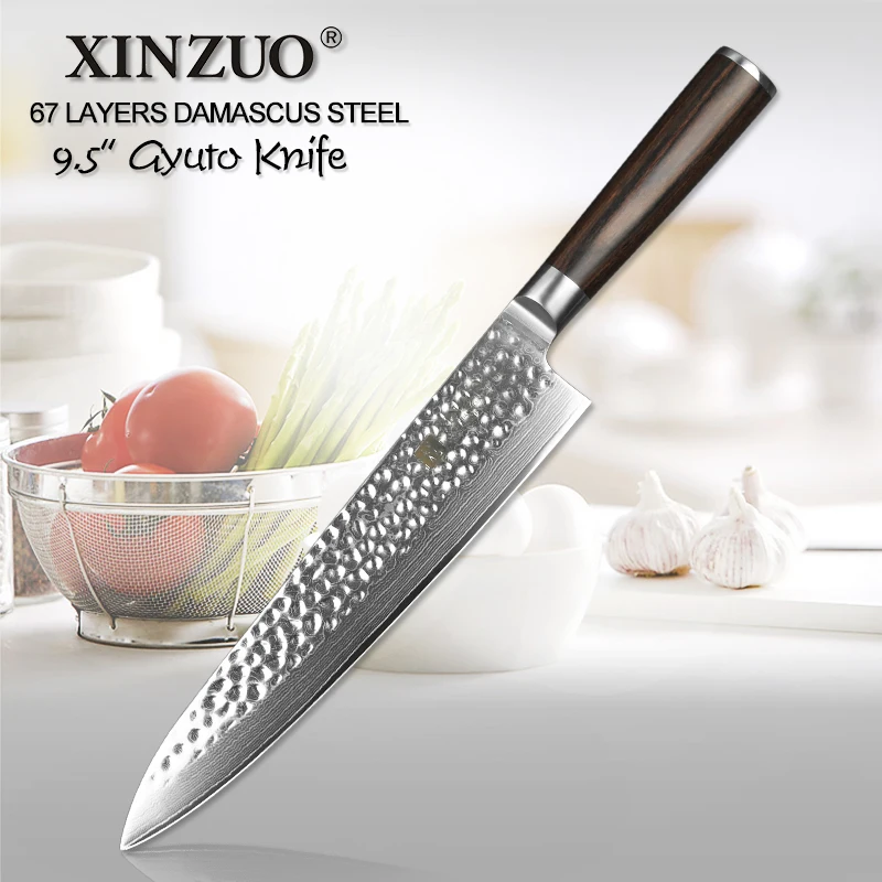 Нож шеф повара XINZUO 9 5 дюйма 240 мм японский нож Gyuto VG10 дамасская нержавеющая сталь