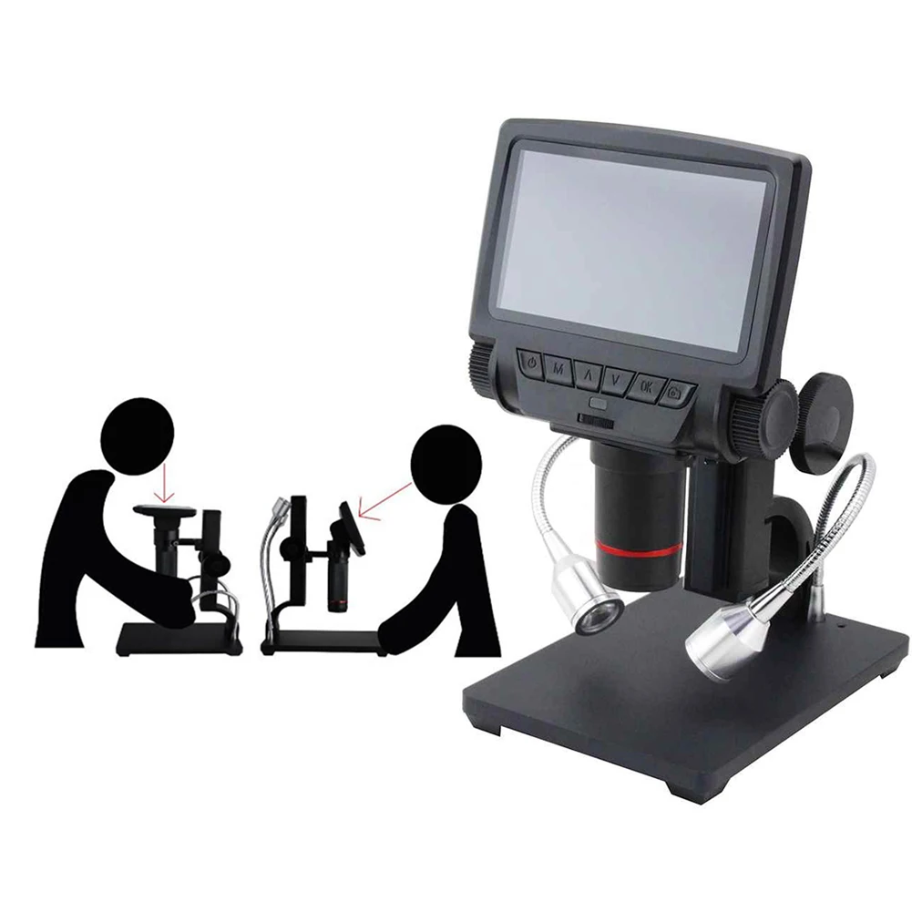 5,0 дюймов 1080 P цифровой USB HDMI/AV микроскоп с увеличение светодиодный регулируемый свет для телефон ремонт паяльник