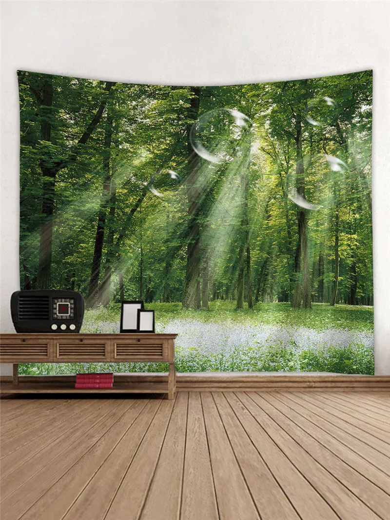 Scenery Outside The Window Background 3D Digital Printing Tapestry Wall Hanging Table Decor Home Beach Mat |