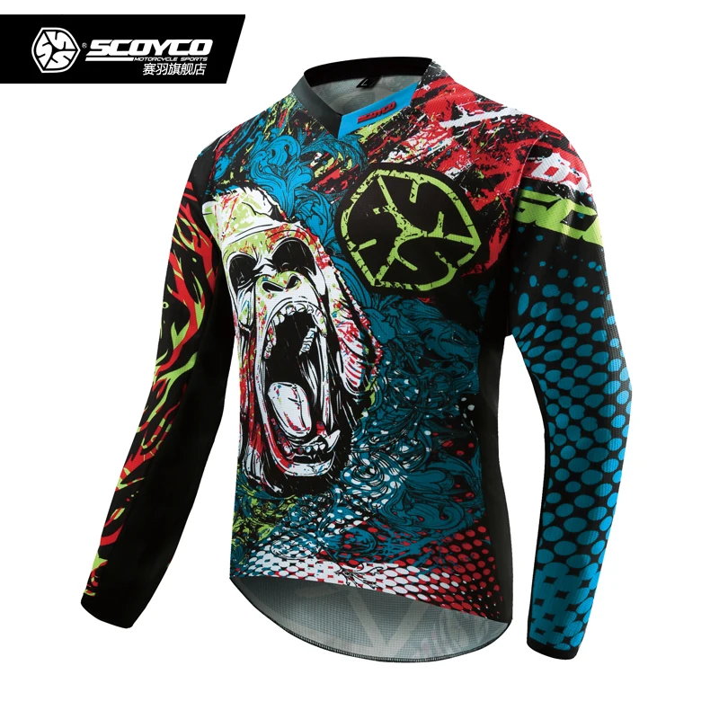 SCOYCO мотокроссе костюм Мотокросс MTB DH MX гонки трикотаж + хип колодки брюки