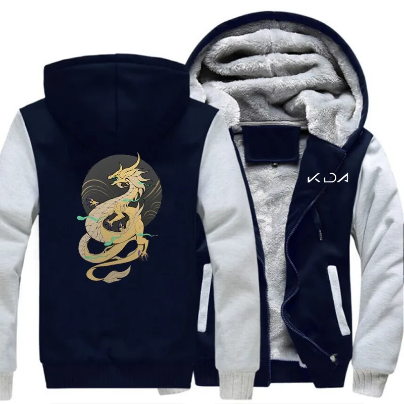 H Мужская утепленная толстовка с капюшоном для игры KDA K/DA Akali Mask, куртка на молнии с принтом, толстовки, пальто унисекс для взрослых, Повседневная теплая флисовая куртка с капюшоном - Цвет: H