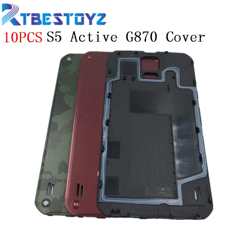 

RTBESTOYZ 10PCS/Lot Original Battery Back Door Rear Cover For Samsung Galaxy S5 Active G870 Housing Door Battery Back Cover