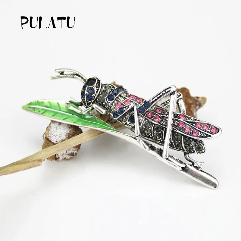Pulatu Новое поступление броши Mantis женская и мужская Милая брошь с животным