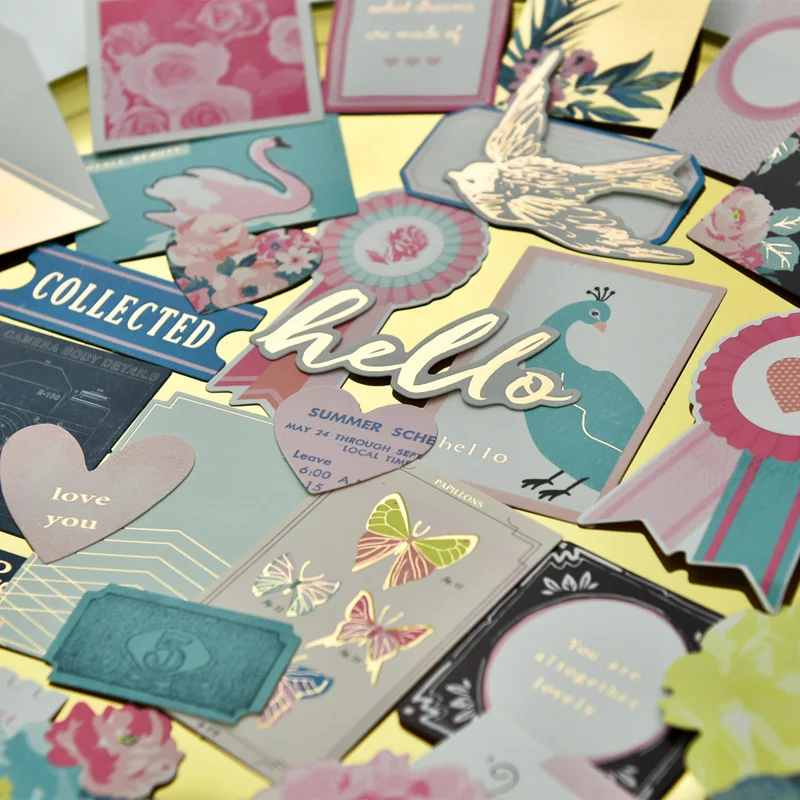 Сборные картонные наклейки в форме высечки 45 шт. для скрапбукинга Счастливого