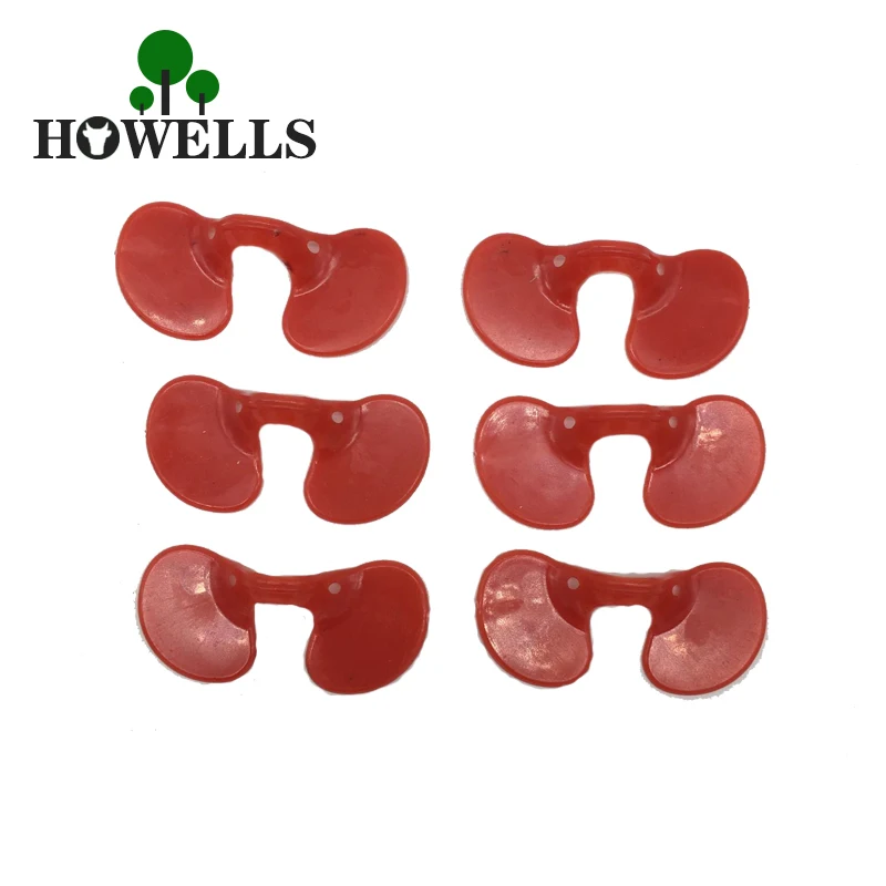 

100 pcs Chicken Eyes Glasses Livestock Farm Avoid Chicken Pecking Red Plastic Chicken Eyes Cover