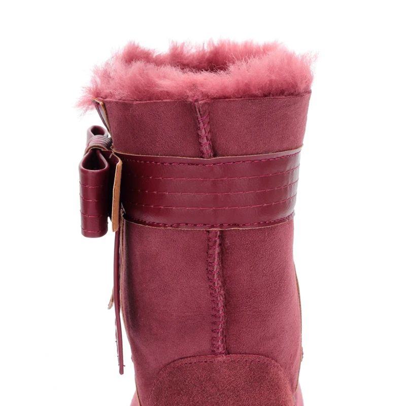 Женские сапоги из натуральной овечьей кожи с натуральным мехом | Обувь