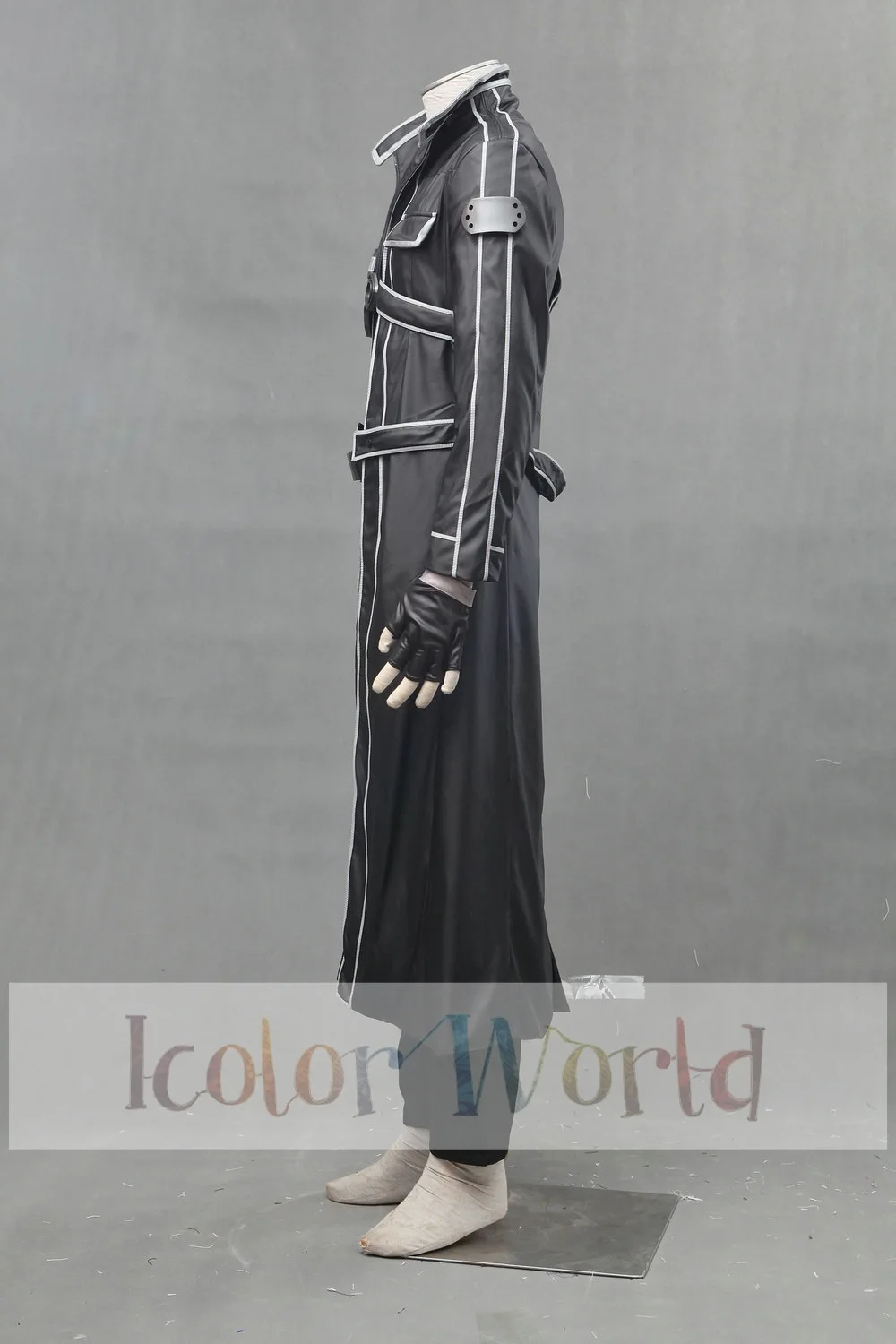 Sword Art Online костюм Кирито для косплея кожаное пальто