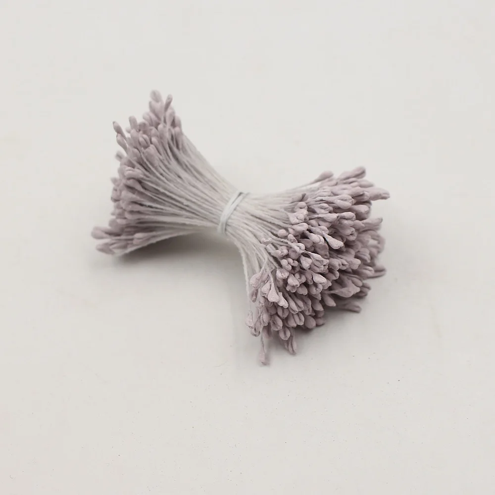 Light purple 360 шт Искусственные цветы матовые двухголовые мини тычинки торты Украшенные Цветы DIY венки Рождественские аксессуары для скрапбукинга - Цвет: Light purple