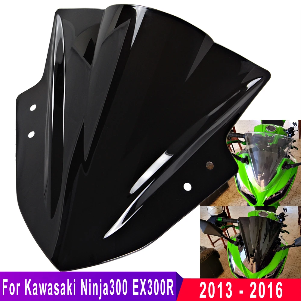 

Ветровой экран на лобовое стекло для Kawasaki Ninja 300 EX300 EX 300R 2013 2014 2015 2016 черный