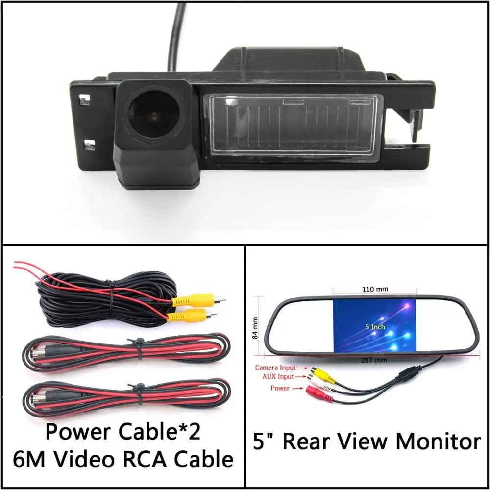 Cam N 5 inch Mirror Full HD камера заднего вида для Opel Astra H J Corsa D Meriva A Vectra C Zafira B FIAT Grande Insignia, Парковочное зеркало, монитор - Название цвета: Cam N 5 inch Mirror