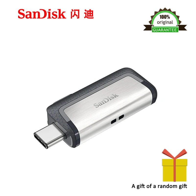 100% Оригинальный Новый Sandisk 128GB SDDDC2 экстремально высокая скорость тип c USB3.1 двойной