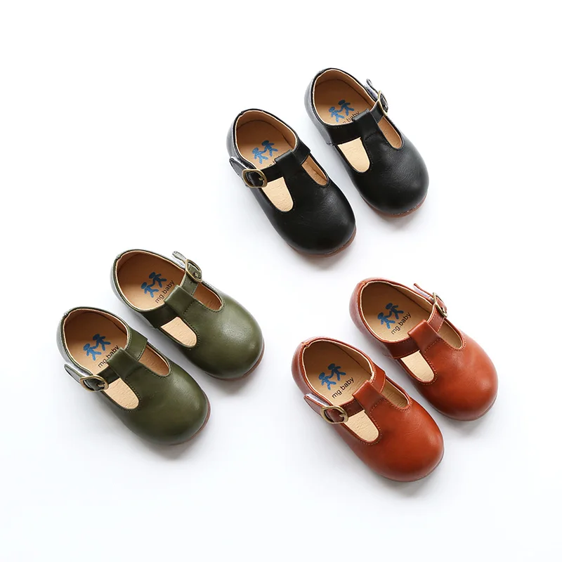 Осенние однотонные кроссовки из искусственной кожи для мальчиков и девочек