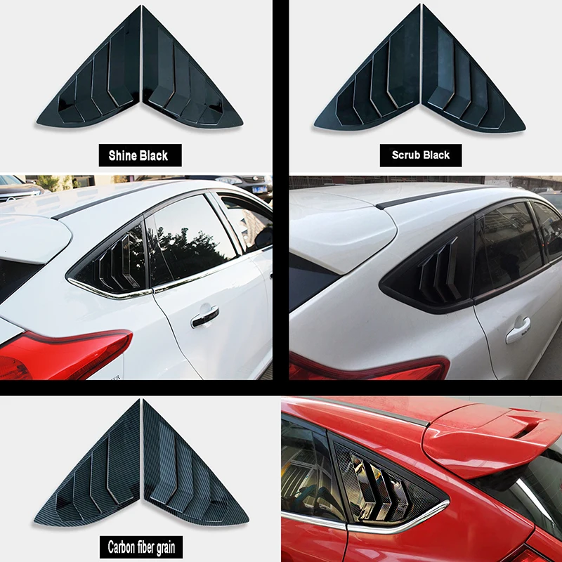 2 шт. для хэтчбека Ford Focus ST RS 2012 2018 вентиляционные жалюзи краска из углеродного