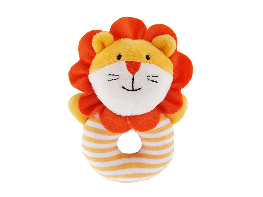 Baby BB Rattle Toys Cute Plush Hand Ring Bell Toy Sound Multi-Color Animal Infant Early Educational Doll Gifts |