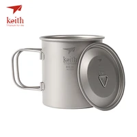 keith outdoor titanium water mugs with folding handles titanium lids drinkware camping cups ultralight travel mug 220ml 900ml