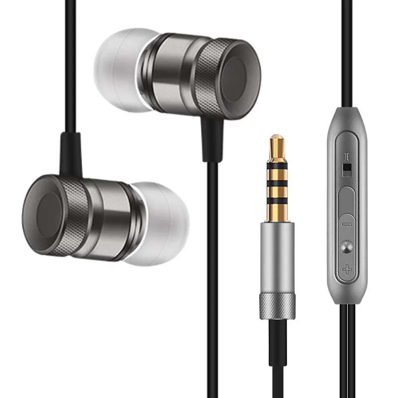 Professional Earphone Metal Heavy Bass Music Earpiece for Samsung Galaxy C5 Pro Headset fone de ouvido With Mic | Электроника