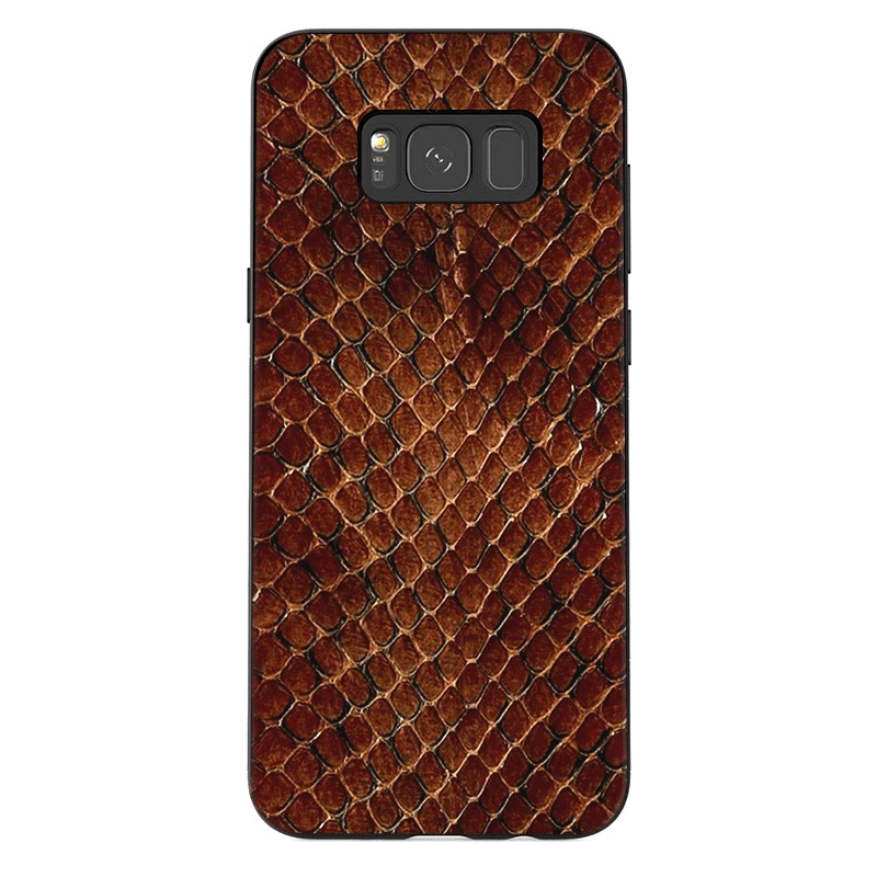 Силиконовый чехол из ТПУ с текстурой змеиной кожи для Samsung S20 Ultra Plus S7 Edge S8 S9 Note 8 9 S10