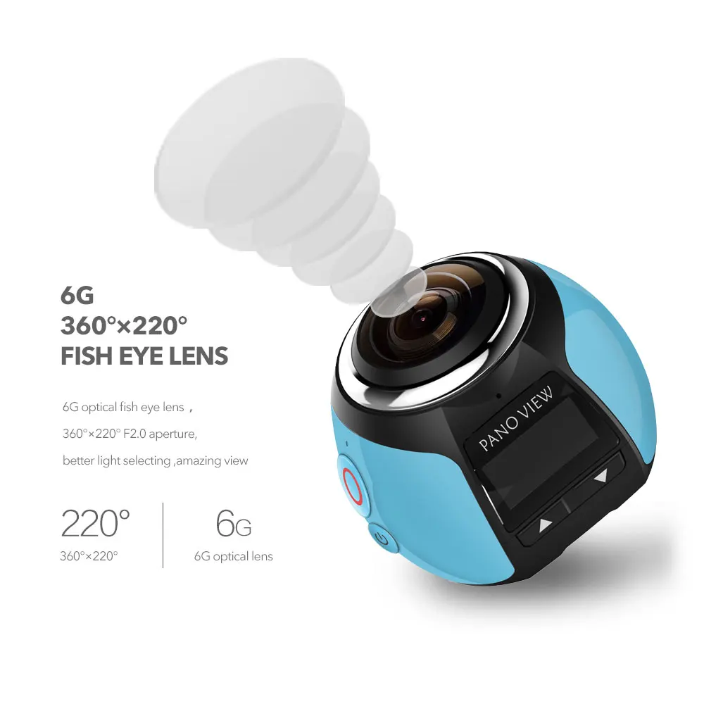 Otha 360 Камера Ultra HD 4 К панорамный Встроенный Wi Fi градусов видео Водонепроницаемый
