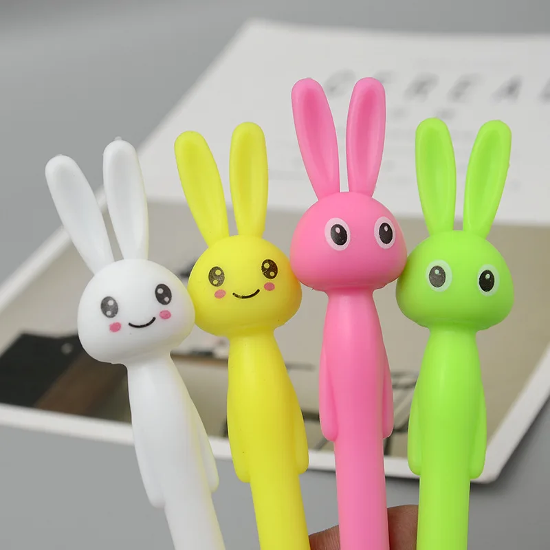4 шт. гелевая ручка Kawaii яркие цвета с кроликом из мультфильма креативная
