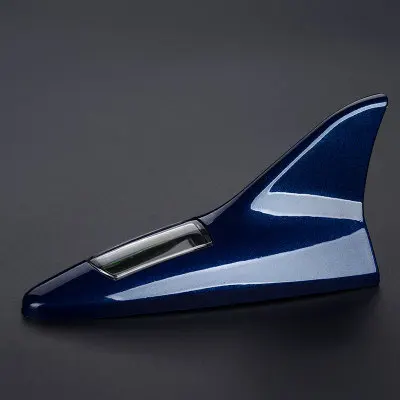 Blue Универсальная автомобильная антенна Акула для зарядки солнечной энергии, fm-сигнал, антенна, радио, плавник акулы на крыше, товары для автостайлинга - Цвет: Blue