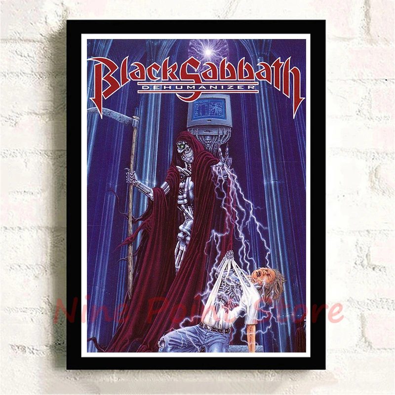 Черный Sabbath бумажный плакат с белым покрытием, украшение для домашнего интерьера, кислота, рок-музыка, плакат с рисунком, наклейки на стену, бескаркасные - Цвет: Фиолетовый