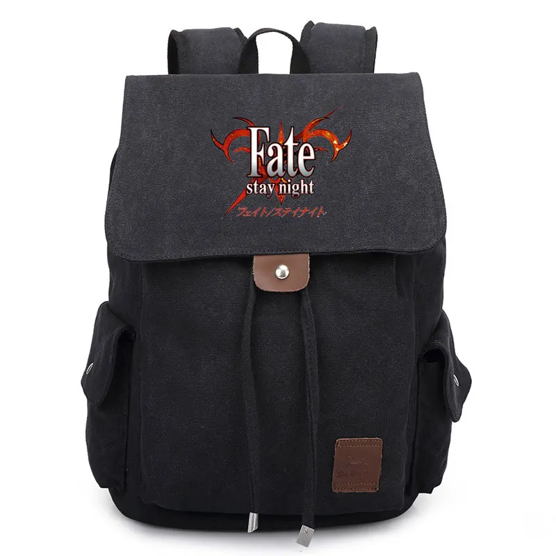 Холщовый Рюкзак с завязками Fate Zero в стиле аниме повседневная школьная сумка на