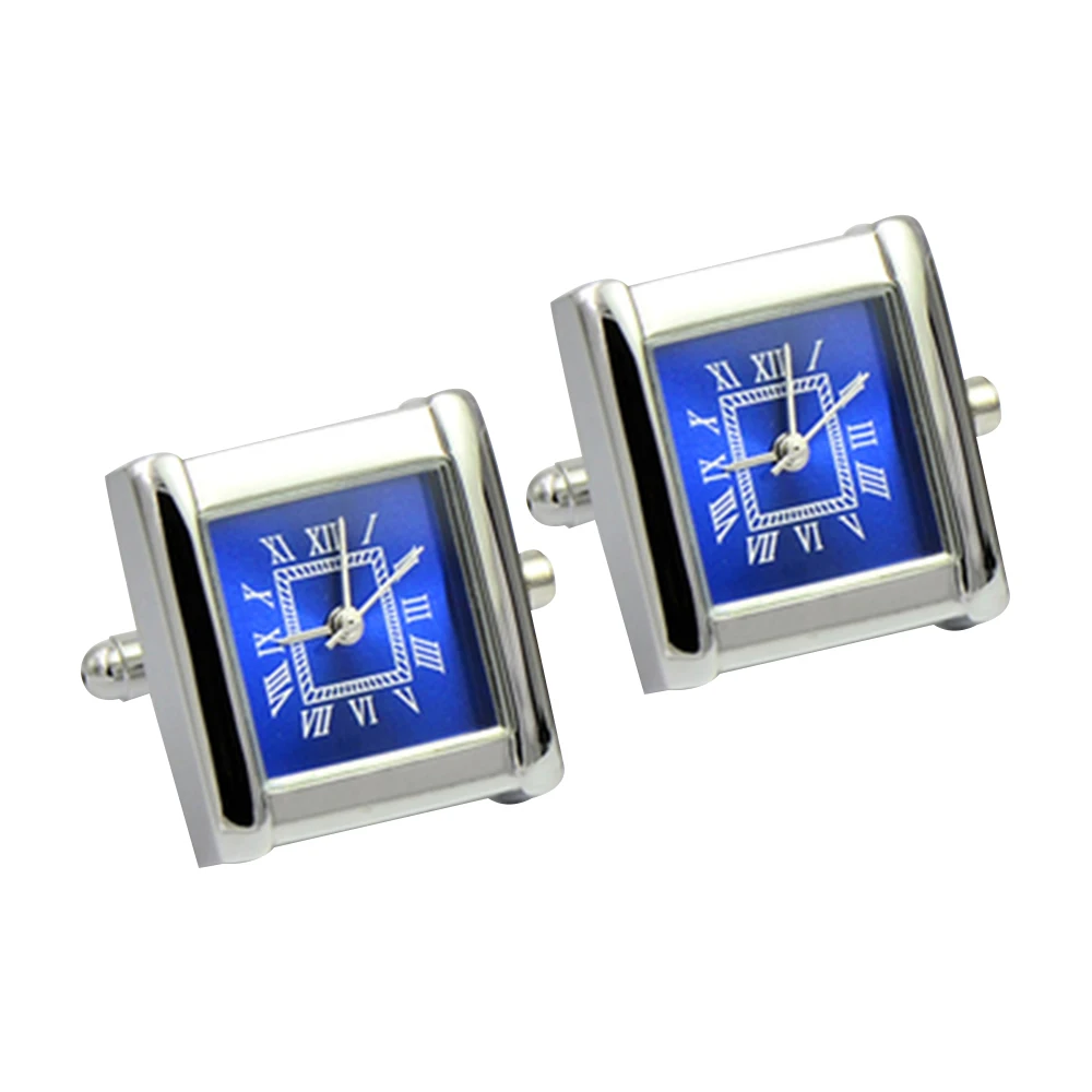 Luxury mens shirt cufflinks for cuff links watch function merchanical sliver plated prefect business gift | Украшения и