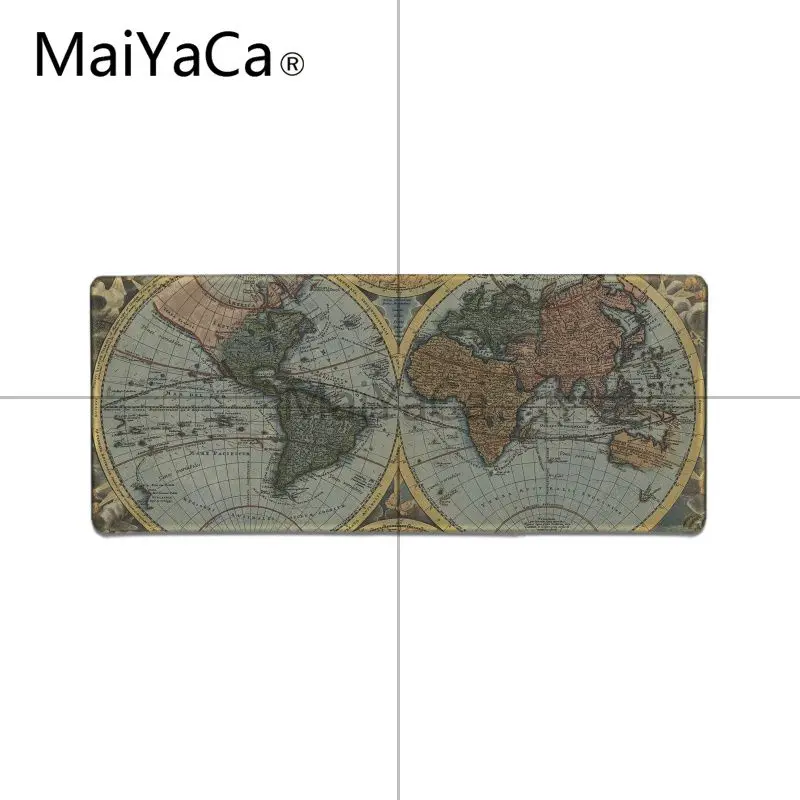 Lock Edge 30x80cm MaiYaCa подарок для мальчика, персонализированные крутые модные карты старого мира, коврик для мыши, игровой коврик для геймера, большой игровой коврик для мыши для геймера - Цвет: Lock Edge 30x80cm