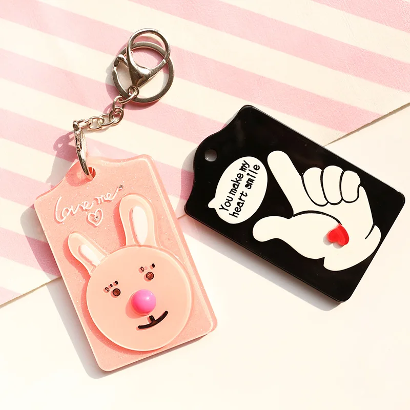 Pacgoth Kawaii личности ПВХ автобус кредитные Держатели для карт и удостоверений