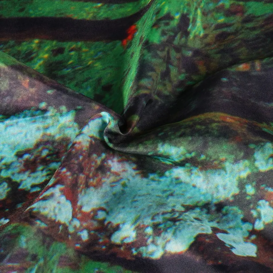 3D прочная занавеска для душа чудеса водопады зеленая природа пейзаж ванная