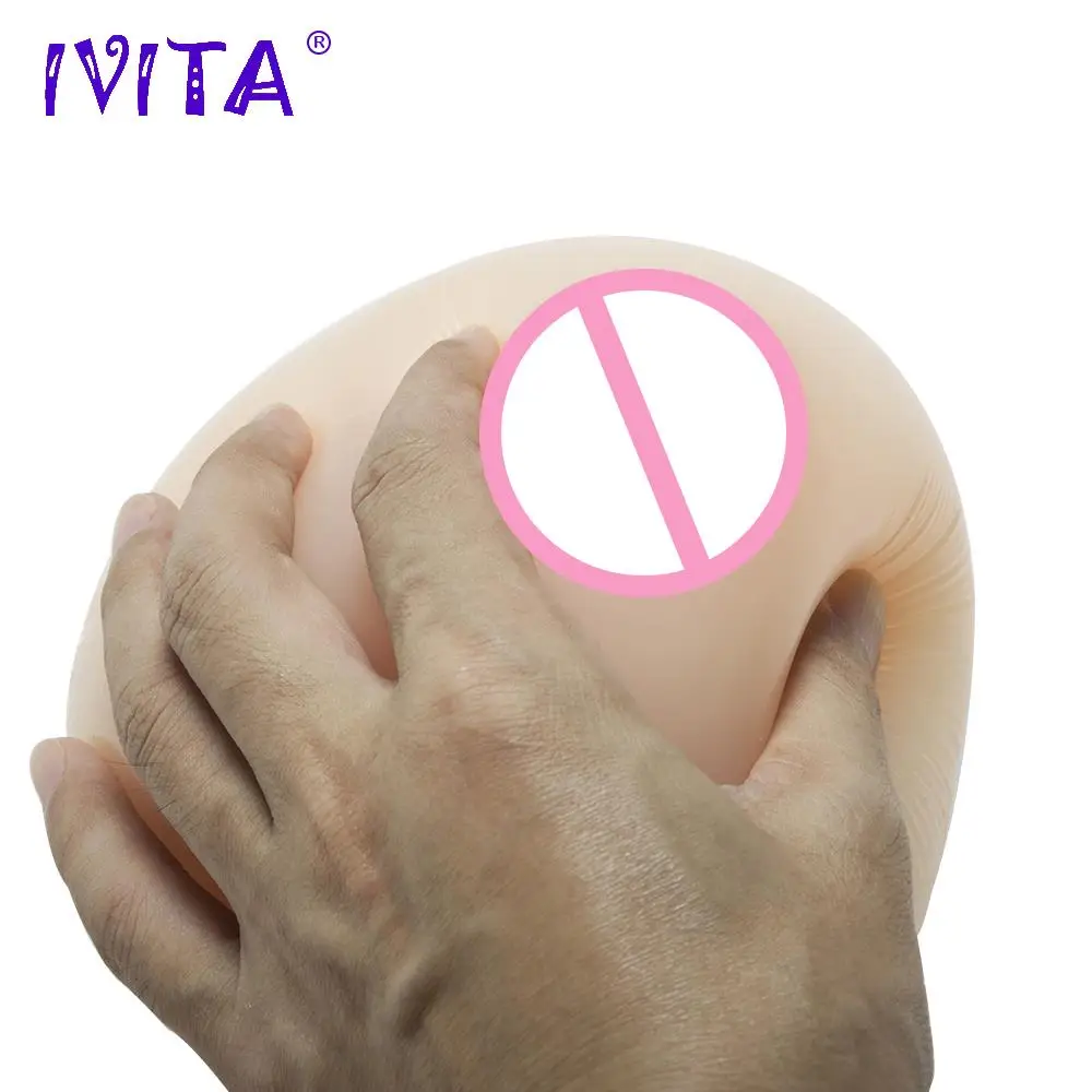 IVITA 1200g Realistic Silicone Breast Forms Fake Boobs For Women Crossdresser Drag-Queen Enhancer Mastectomy |