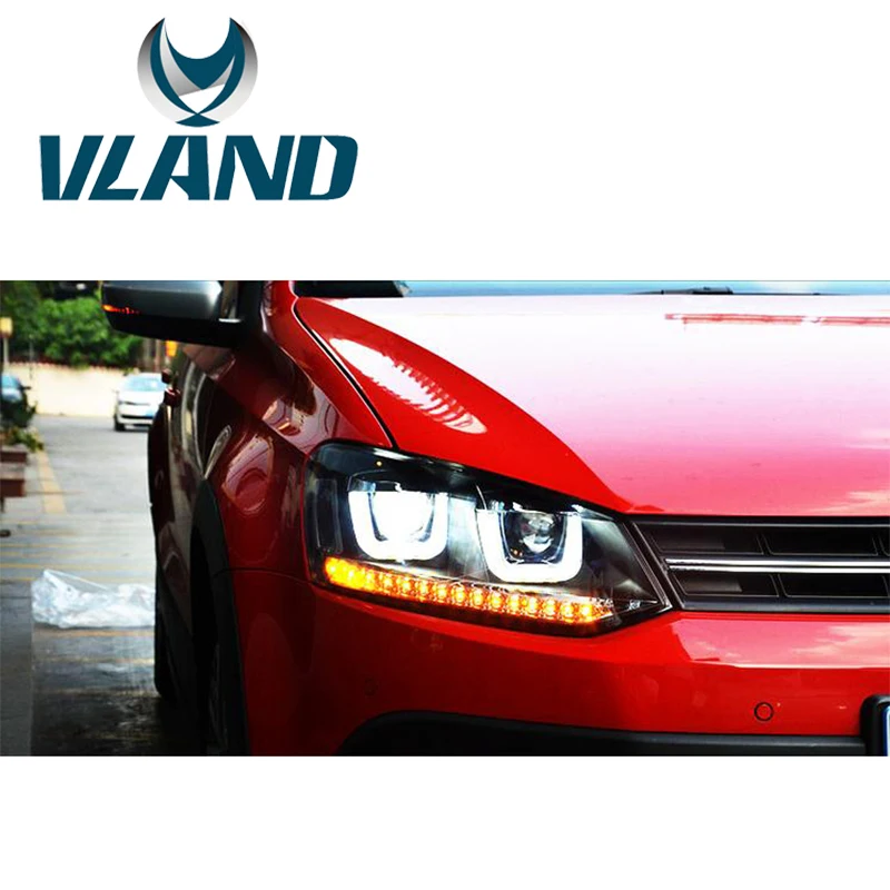 VLAND Автомобиль Стайлинг фара для Volkswagen POLO 2013 2014 2015 светодиодный светильник