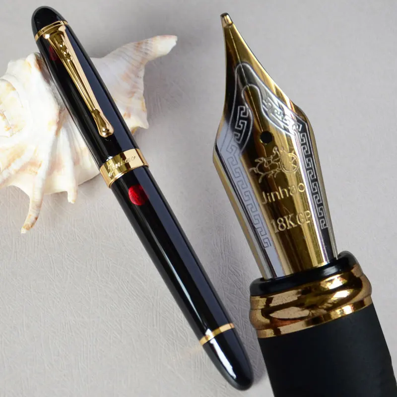 JINHAO X450 фиолетовый и золотой 0,7 мм перо с широким основанием авторучка черный синий красный розовый фиолетовый 22 цвета на выбор - Цвет: Pen as picture show