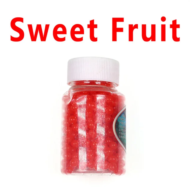 Sweet fruit 1 бутылка, 70 г, 450 шт., новые желейные приманки-бусины, яйцевидные Яйцы, приманка для ловли карпа, приманка для соленой воды, Makerel Sabiki, рыболовные снасти - Цвет: Sweet fruit