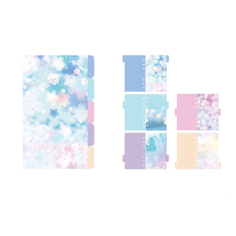 5 шт./лот цветущая вишня с цветочным узором разделенные страницы индексным