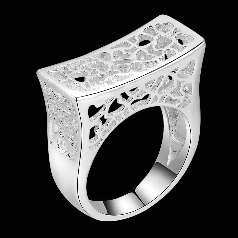 Полый табурет оптовая продажа 925 ювелирные изделия посеребренное кольцо модные