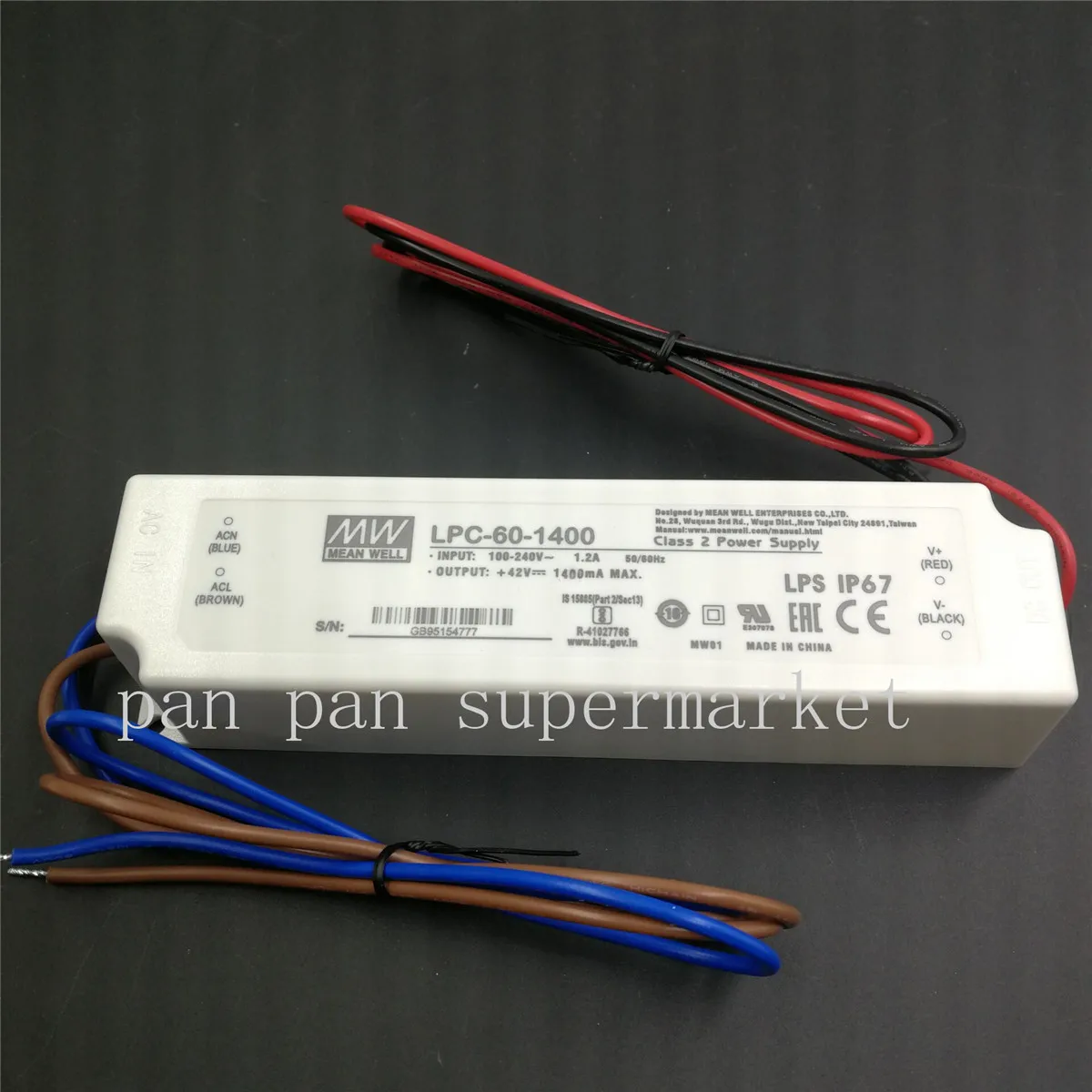 Meanwell LPC-60 постоянного тока 42VDC 1400mA Светодиодный источник питания