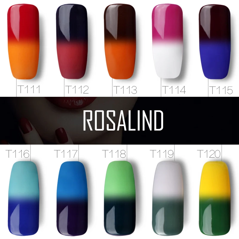 Гель-лак для ногтей ROSALIND 1 S 10 мл термо меняющий цвет отмачиваемый Полупостоянный |