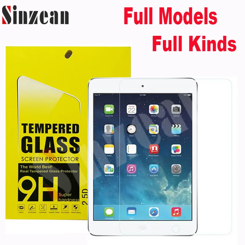 

10pcs 0.3mm For Ipad 2 3 4 5 6 7 8 9 air 2 3 4 5 Pro 11 mini 2 3 4 5 6 Tempered Glass Screen Protector with retail package
