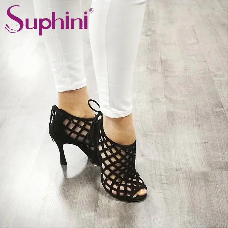 Black 10cm heel ; Suphini; пикантные танцевальные сапоги со змеиным принтом; женские танцевальные сапоги в Аргентине - Цвет: Black 10cm heel