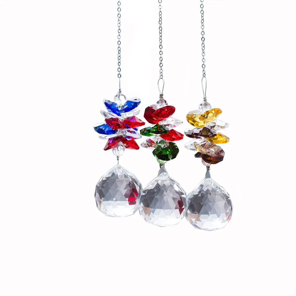 

Набор из 30 # Chakra хрустальный шар призмы Suncatcher, Радуга производитель восьмиугольных бусин коллекция, Висячие Suncatcher домашний Свадебный декор