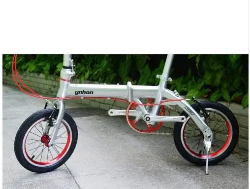 sliver YNHON Складная велосипедная Рама 14 дюймов BMX 6061 алюминиевый сплав V тормозные рамы для велосипеда передняя вилка 74 мм Задняя рама 85 мм - Цвет: sliver