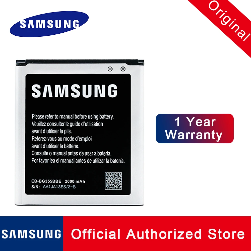 Оригинальный EB-BG355BBE батареи для Samsung Galaxy Core 2 2000 мАч G355 SM-G3556D G3558 Сменный