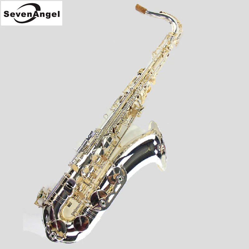 Тенор Bb Сакс духовой инструмент чистая Silve поверхности Sax западные инструменты