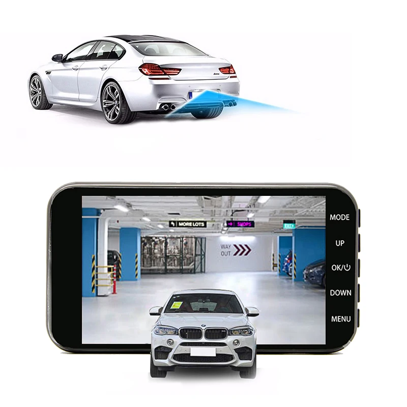 Bluavido 4 дюйма Автомобильный видеорегистратор ADAS Full HD 1080 P WDR с функцией ночного видения видеорегистратор с камера заднего вида Автомобильный видеорегистратор Цикл Запись
