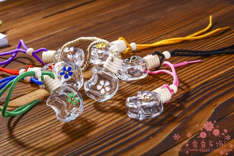 Пустая бутылочка для духов из стекла яблока 10 мл с подвесками сплава в виде